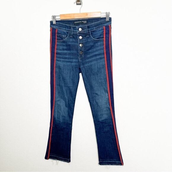 Veronica Beard Carolyn High Rise Baby Boot Cut Flare Jeans Midnight Wash size 26 - Picture 4 of 11